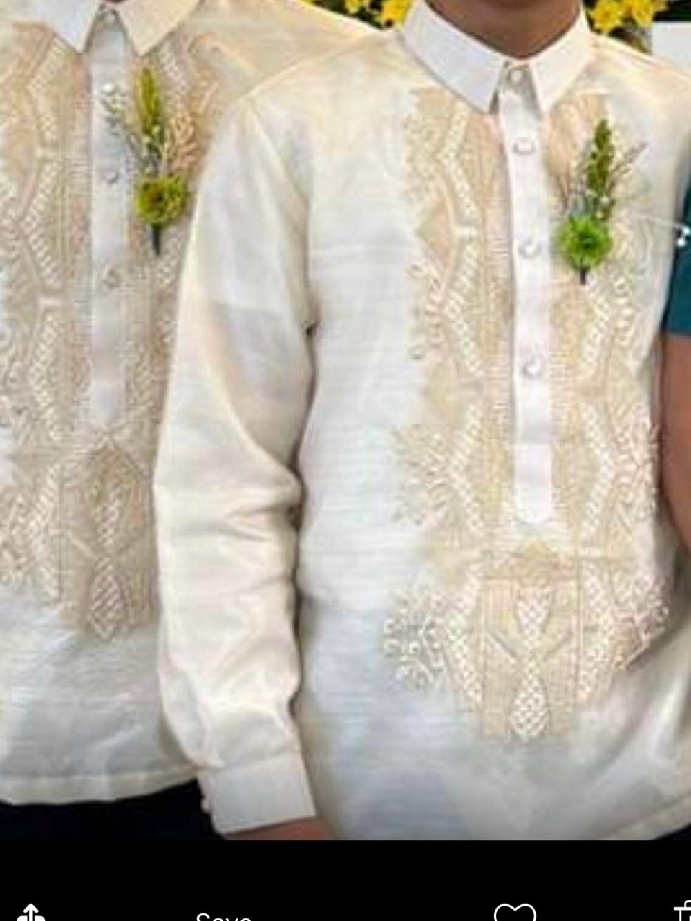 Men's Barong Tagalog- Cream- Brand New (Pre order)